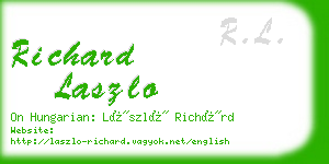 richard laszlo business card
